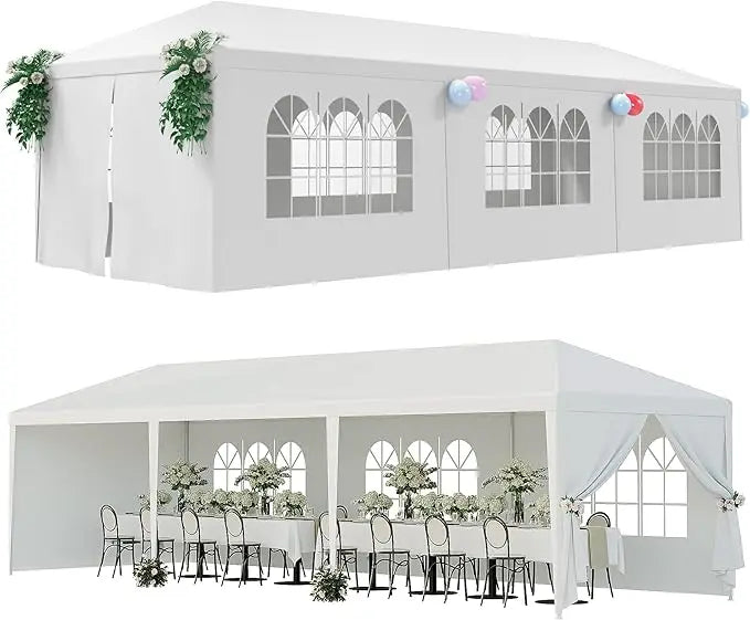 10'x30' Outdoor Canopy Tent Patio Camping Gazebo Shelter Pavilion Cater Party Wedding BBQ Events Tent