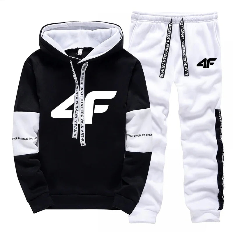 Sports Hot Sale Men's Tracksuit Hooded Long Sleeves Casual Single Piece Sweatshirts And Daily Sweatpants Comfort Outdoor Jogging