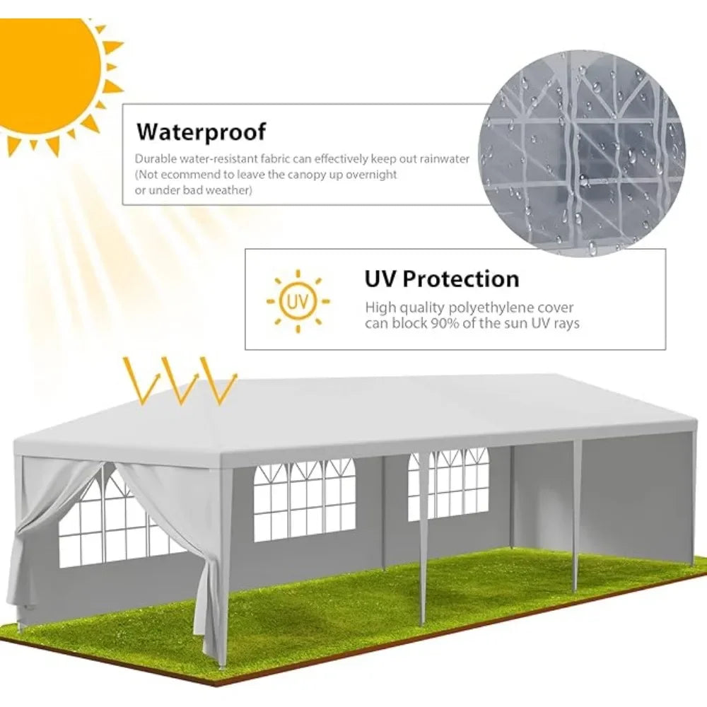 10'x30' Outdoor Canopy Tent Patio Camping Gazebo Shelter Pavilion Cater Party Wedding BBQ Events Tent