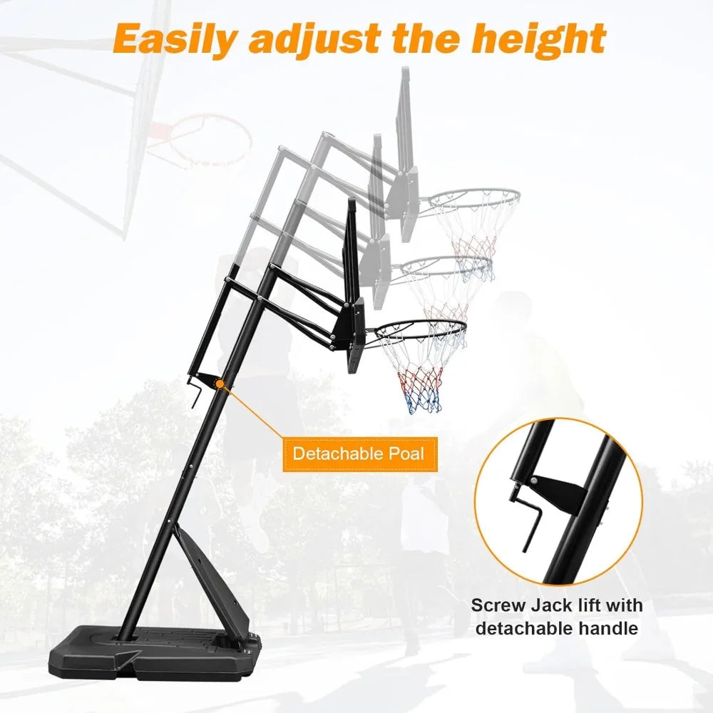 Adjustable 7ft/10ft Portable Basketball Hoop