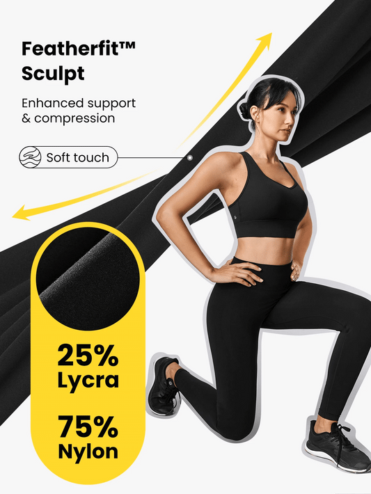 V Neck Racerback Sports Bra