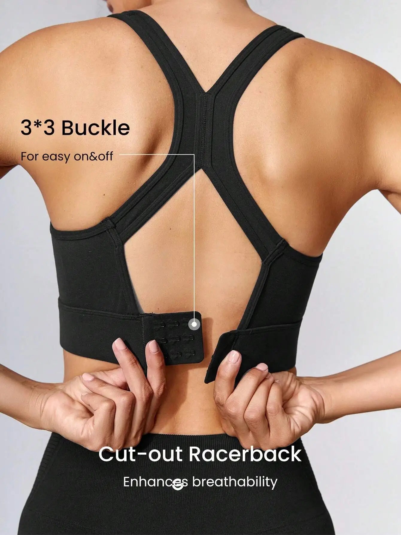 V Neck Racerback Sports Bra