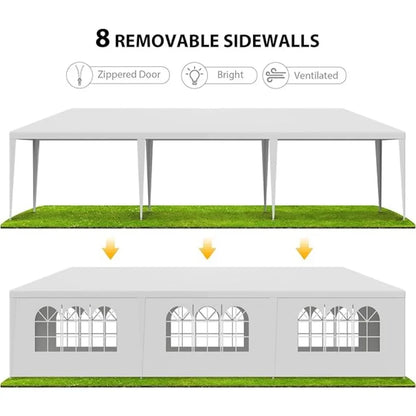 10'x30' Outdoor Canopy Tent Patio Camping Gazebo Shelter Pavilion Cater Party Wedding BBQ Events Tent
