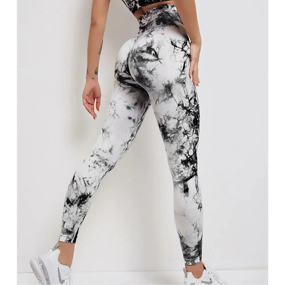 Women High Waist Tie Dye Legging