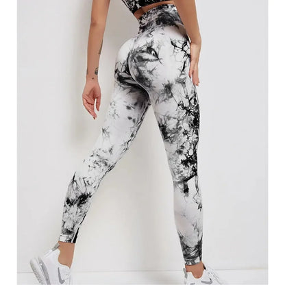 Women High Waist Tie Dye Legging