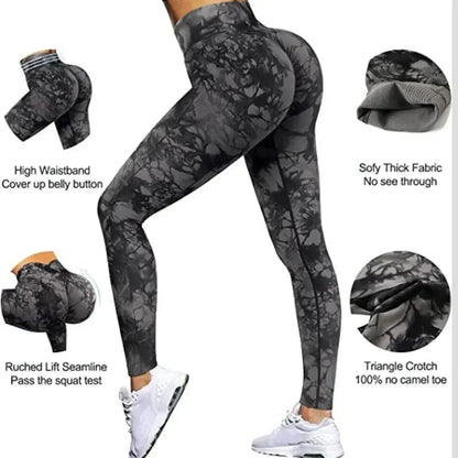 Women High Waist Tie Dye Legging