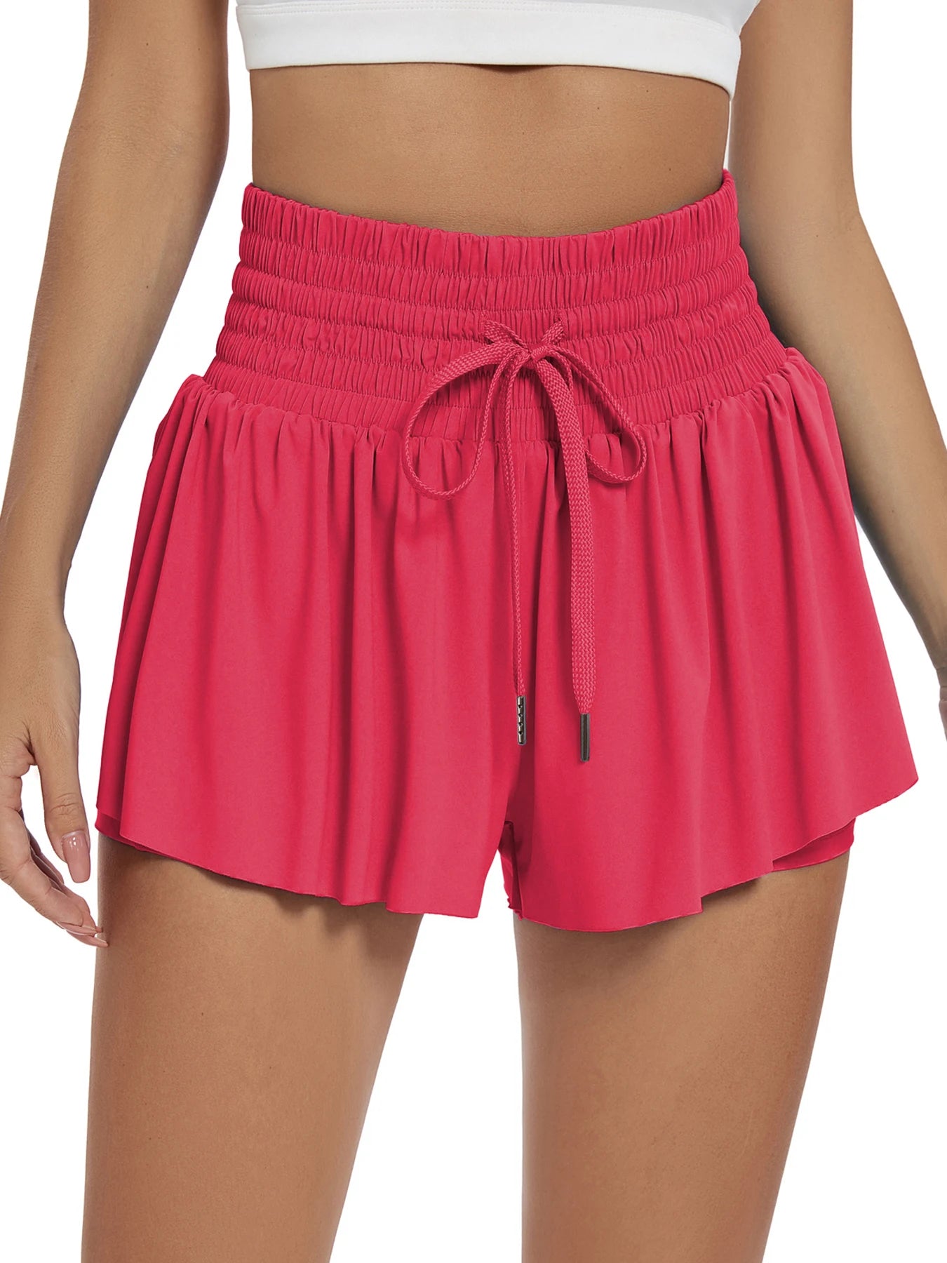 Casual High Waist Pocket Sports Shorts