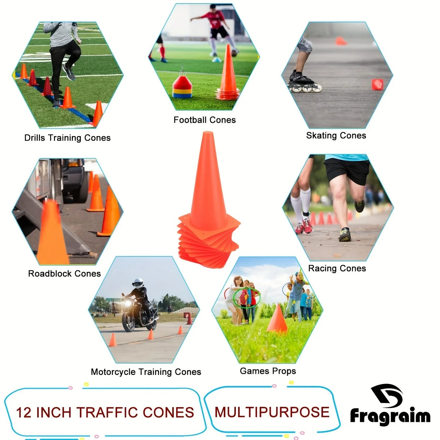 12 Inch Plastic Training Cones