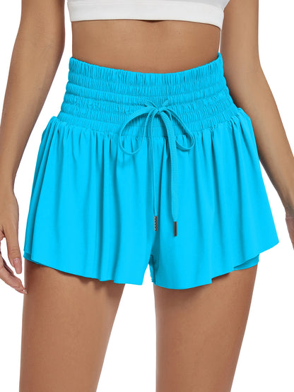 Casual High Waist Pocket Sports Shorts