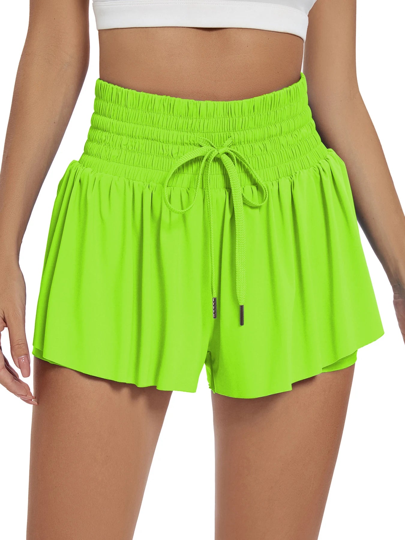 Casual High Waist Pocket Sports Shorts