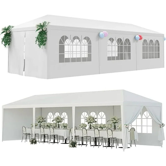 10'x30' Outdoor Canopy Tent Patio Camping Gazebo Shelter Pavilion Cater Party Wedding BBQ Events Tent
