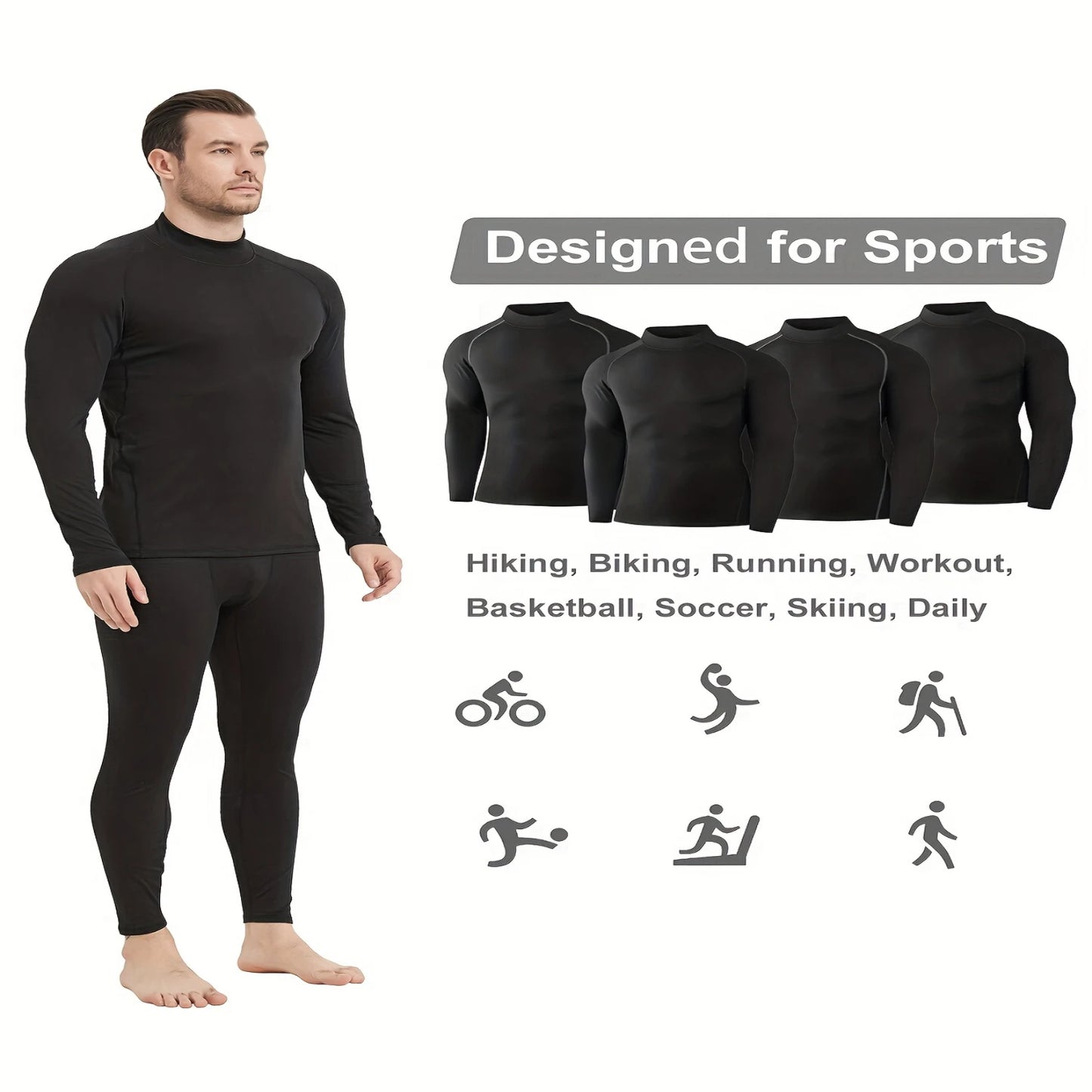 4 Piece Men's Compression Base Layer